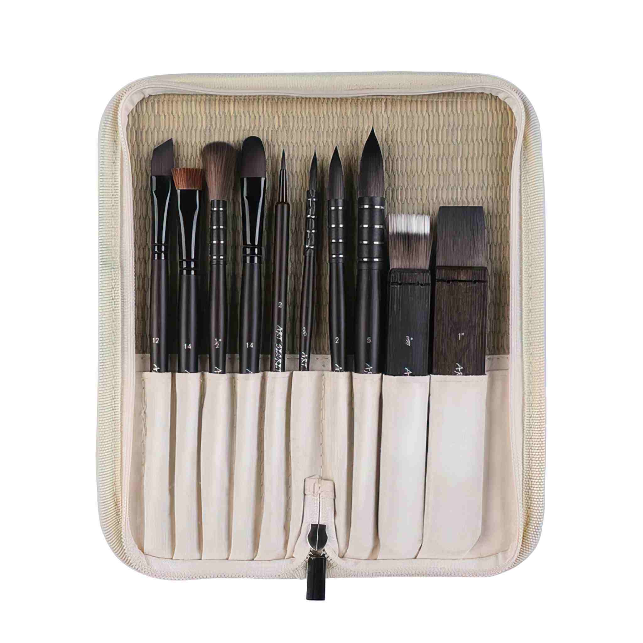 ArtSecret High Grade New Arrival Professional Watercolor Brushes #678 3/Set  Raccoon Hair Bamboo Handle Tied By Stainless Wire